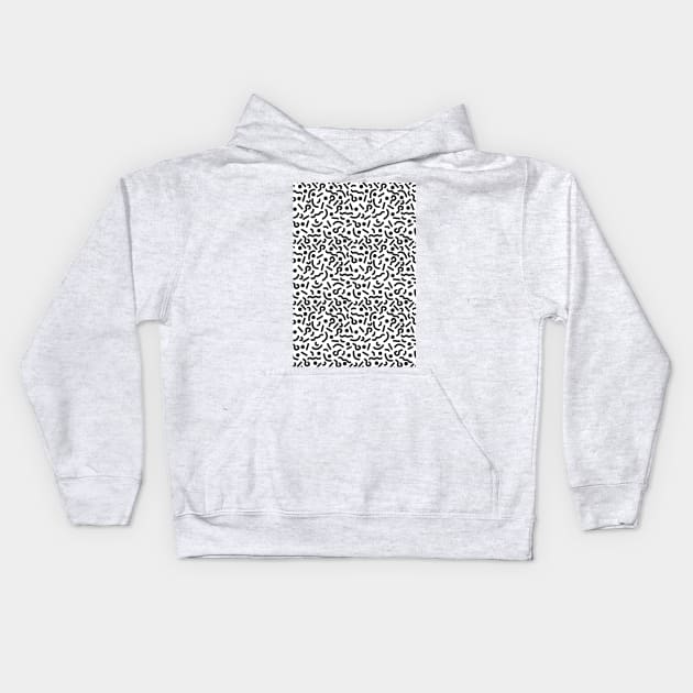 squiggly 80s on white Kids Hoodie by B0red